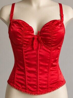 Vintage Y2K Oh Yes Red Corset Top Size Small NWT Deadstock Bustier